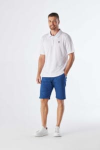 Polo Masculina Mr. Kitsch Manga Curta Lucas Básica Slim Algodão Branco - foto 1