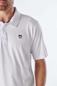 Polo Masculina Mr. Kitsch Manga Curta Lucas Básica Slim Algodão Branco - foto 3